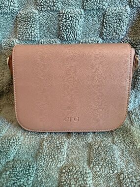 Aria Dusty Rose Crossbody Bag with Gold Hardware